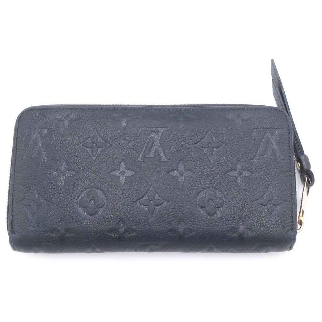 Louis Vuitton Monogram Empreinte Zippy Wallet Leather Black