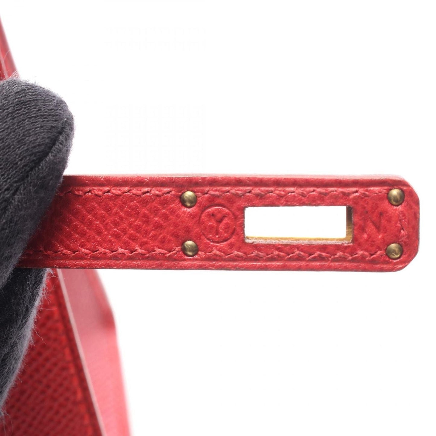 Hermes Handbag Mini Sellier 2-Way Rouge Vif Leather Mini Kelly