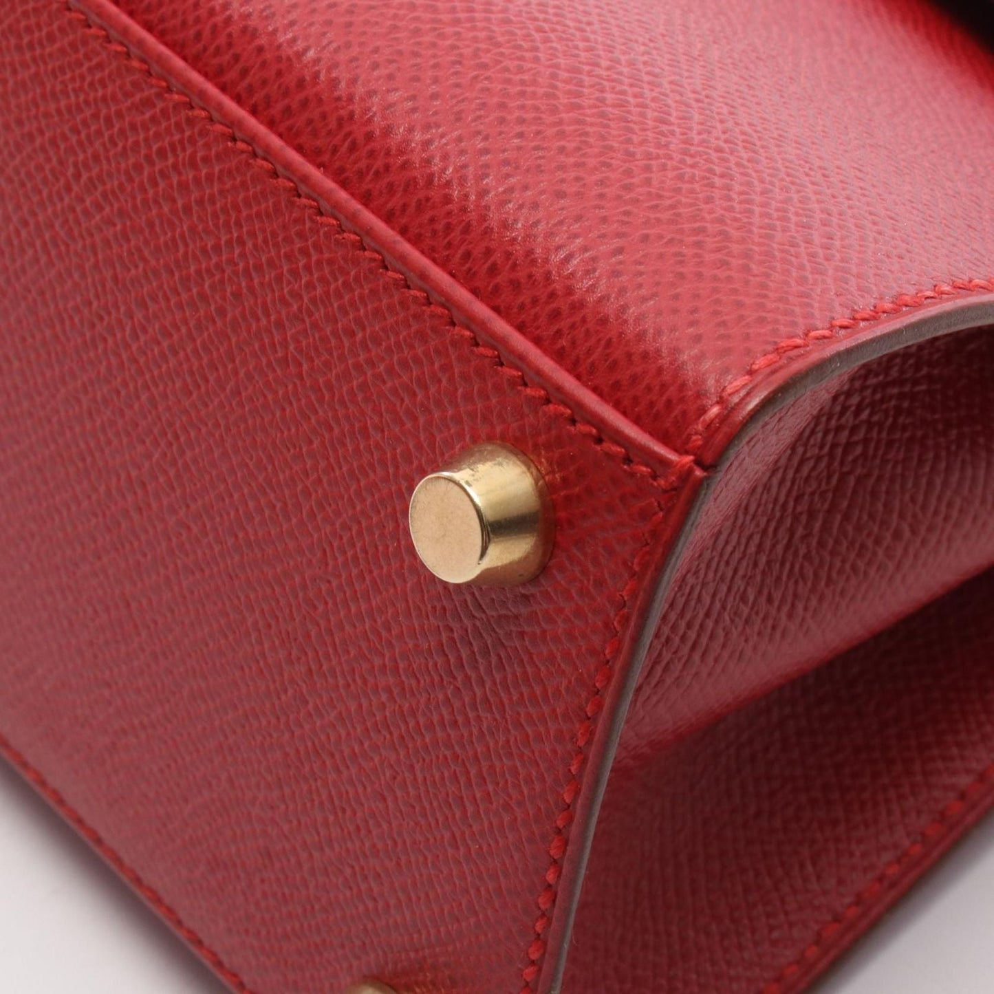Hermes Handbag Mini Sellier 2-Way Rouge Vif Leather Mini Kelly