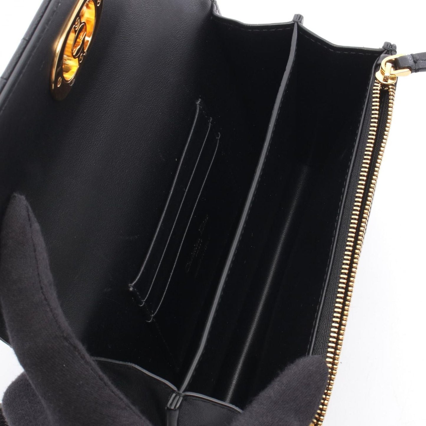 Dior Shoulder Bag Miss Caro Black Leather