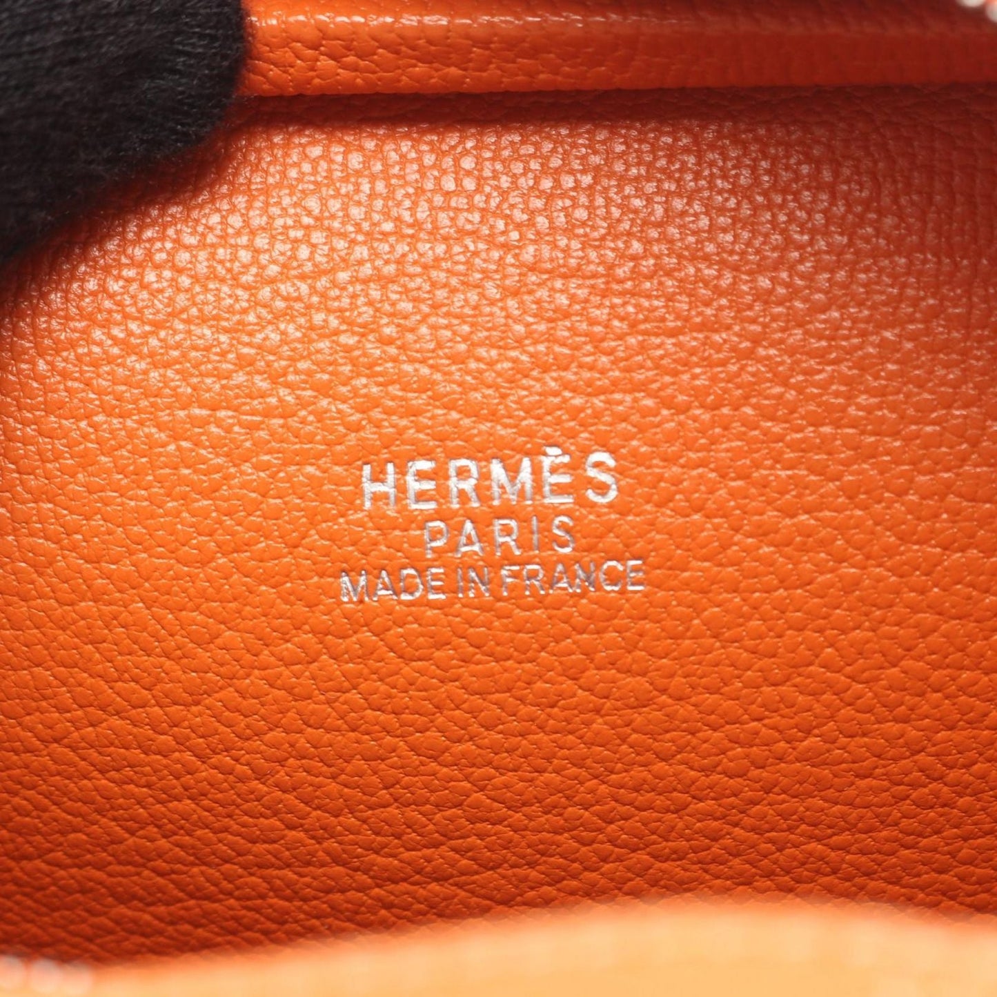 Hermes Handbag Mini Plume 20 Orange Leather Calf