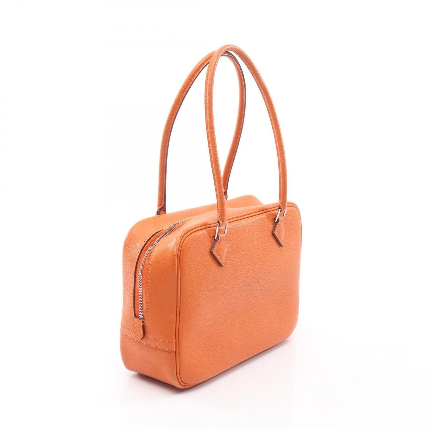 Hermes Handbag Mini Plume 20 Orange Leather Calf