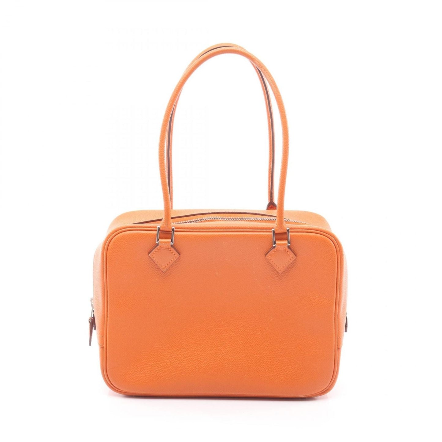 Hermes Handbag Mini Plume 20 Orange Leather Calf