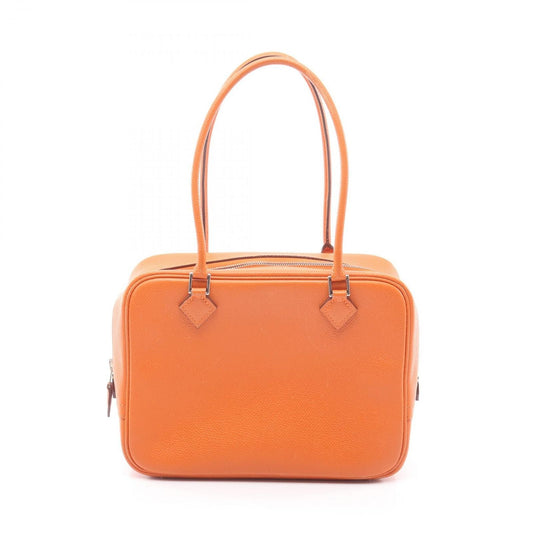 Hermes Handbag Mini Plume 20 Orange Leather Calf