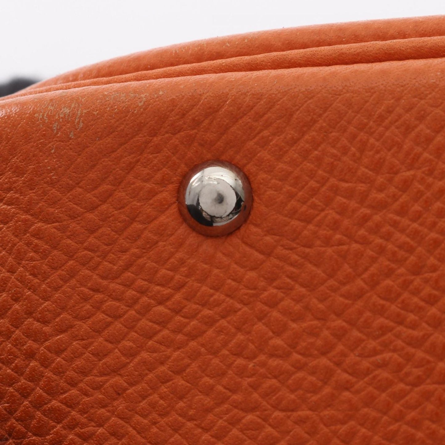 Hermes Handbag Mini Plume 20 Orange Leather Calf