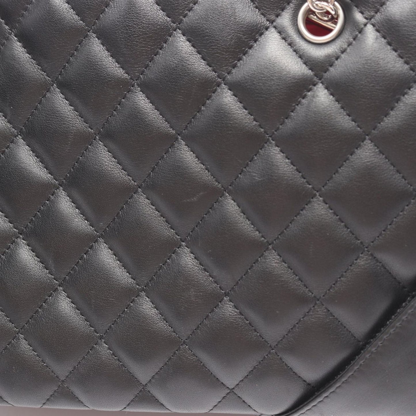 Chanel Shoulder Bag Cambon Line Black Leather Patent