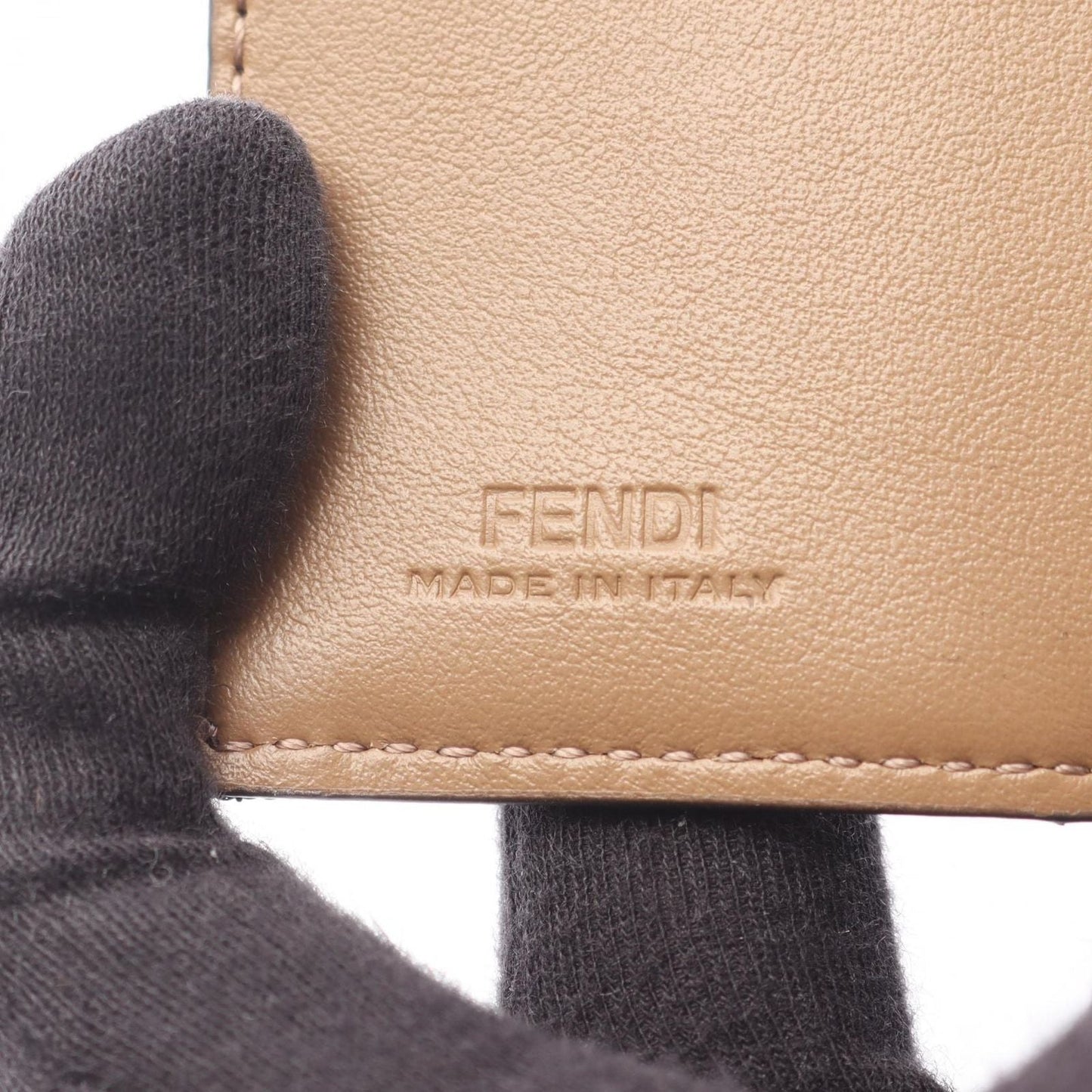 Fendi Trifold Wallet Baguette Zucca Brown Canvas