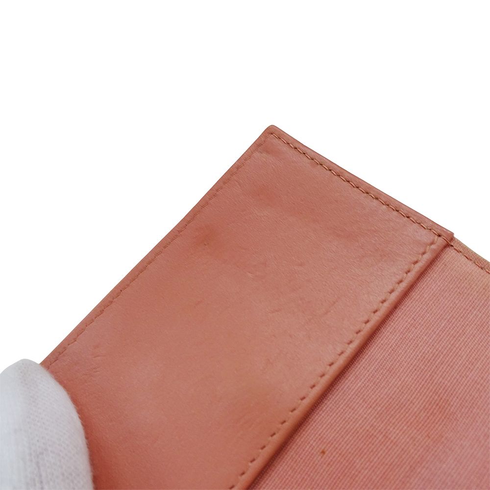 Chanel Key Case Caviar Leather 4 Rows Salmon Pink Silver CC Logo Key Holder