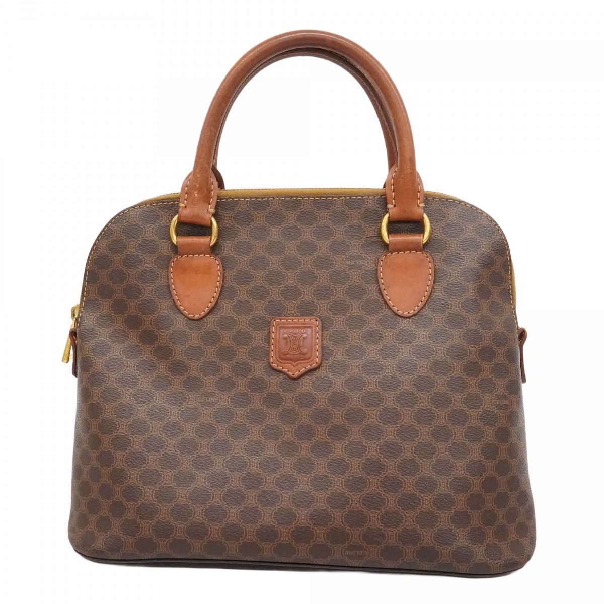 Celine Handbag Macadam Brown Gold