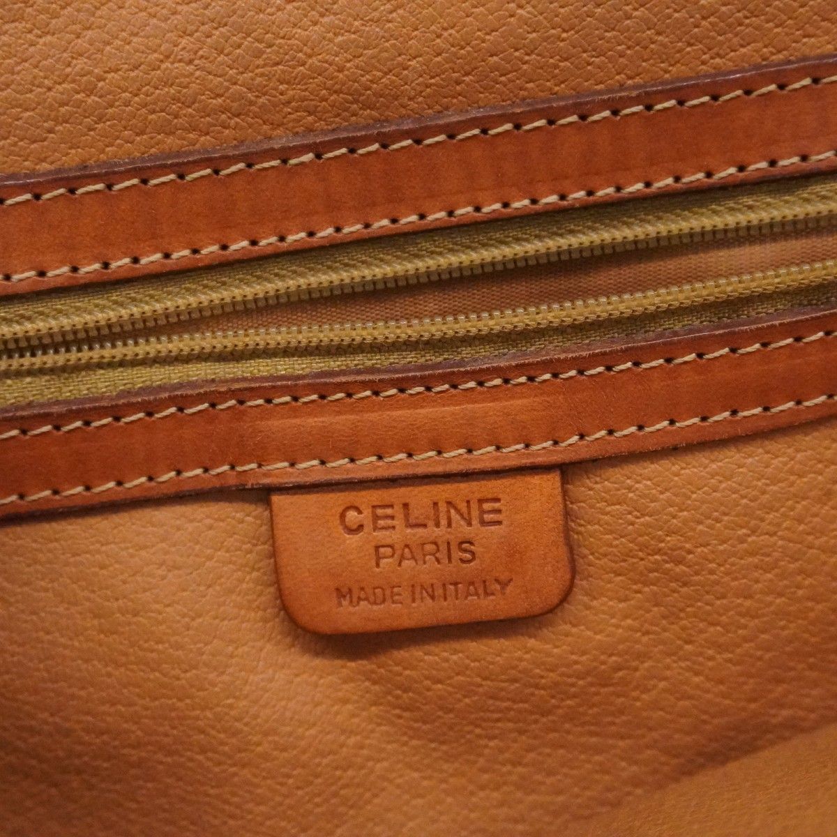 Celine Handbag Macadam Brown Gold