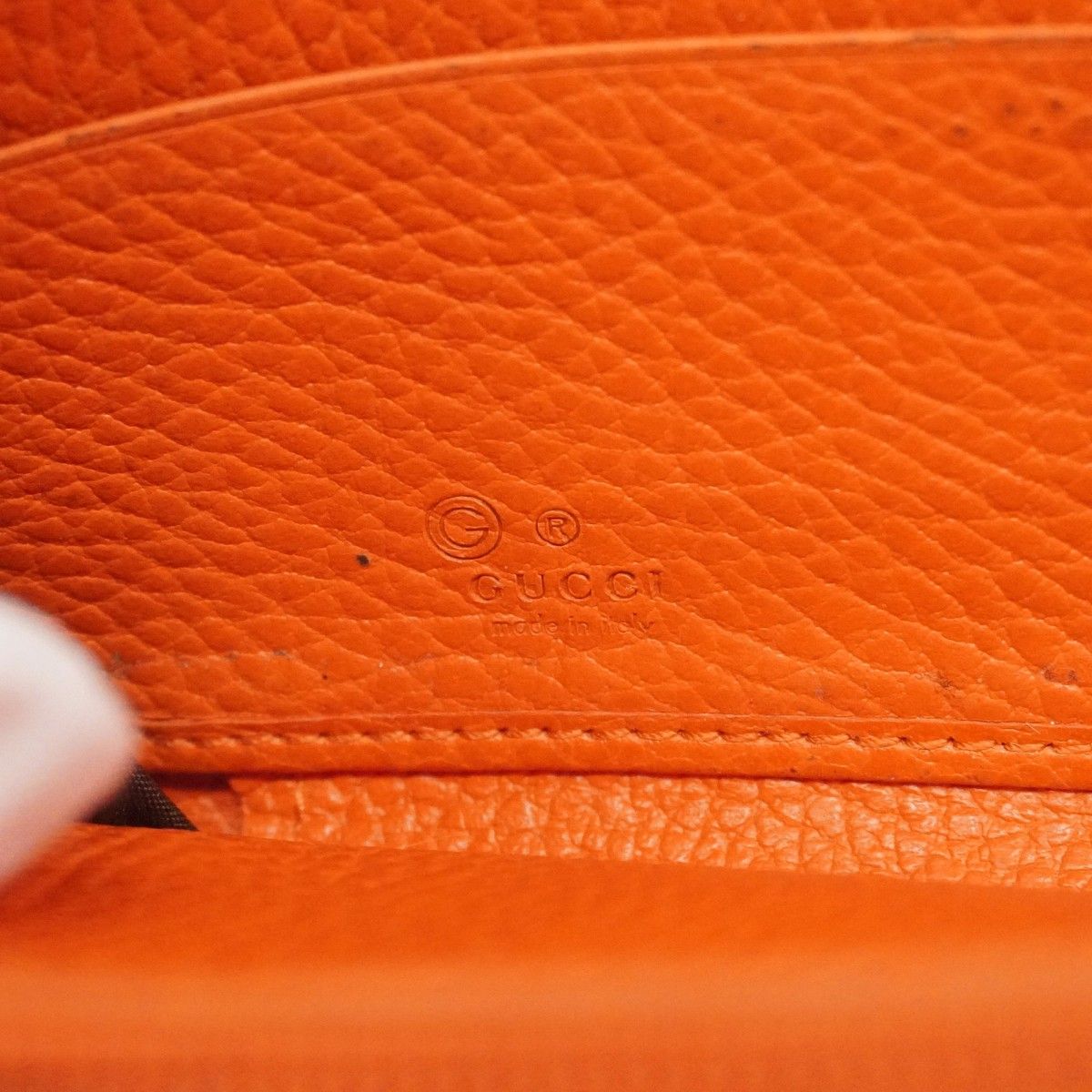 Gucci Wallet GG Canvas Beige Brown Orange Red Gold