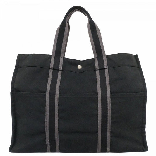 Hermes Tote Fourre Tout GM Canvas Black Silver