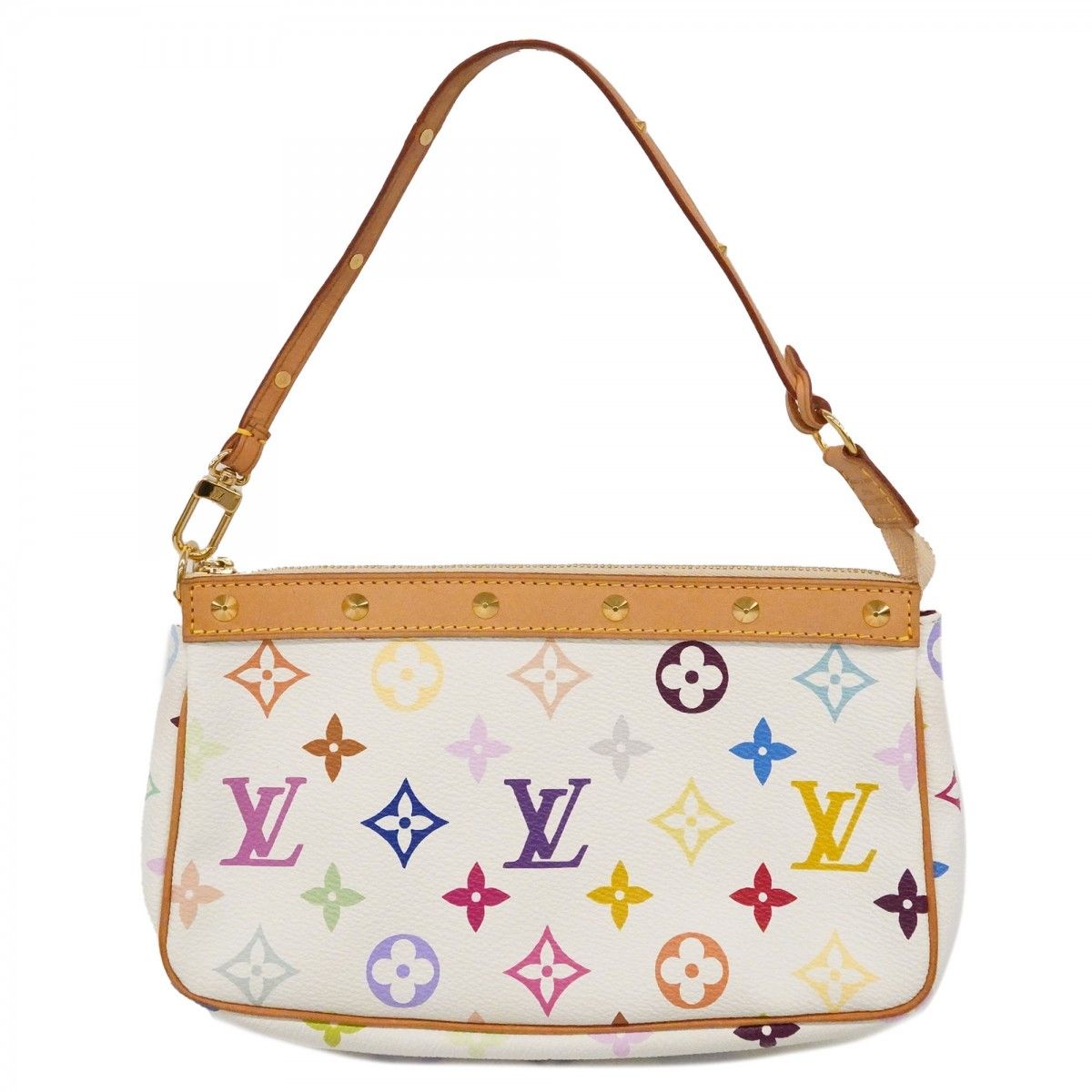 Louis Vuitton Pouch Monogram Multicolor Pochette Blanc