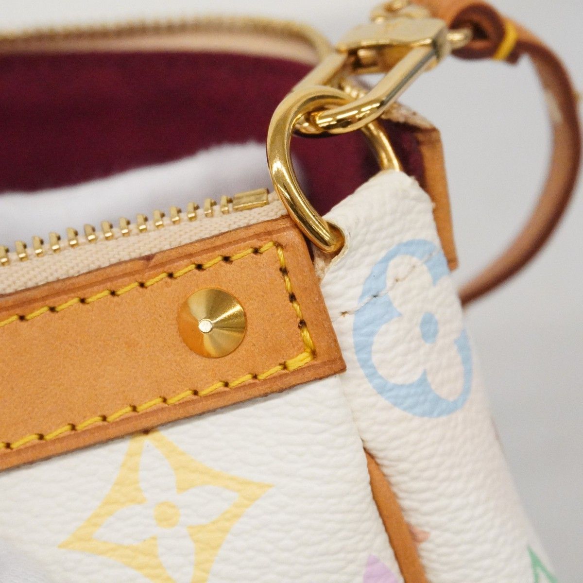 Louis Vuitton Pouch Monogram Multicolor Pochette Blanc