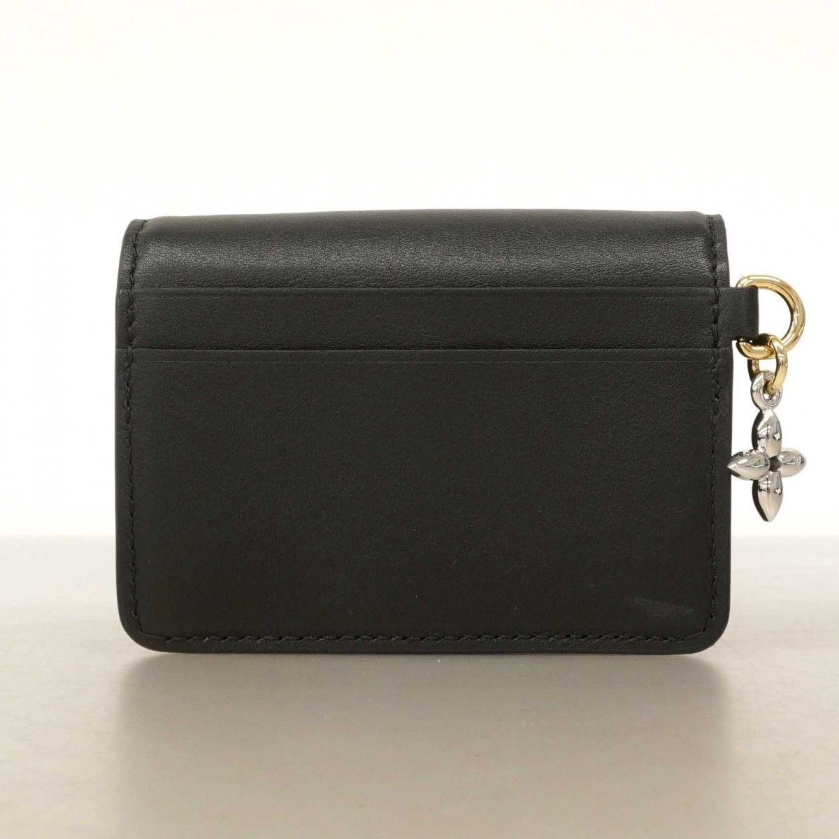 Louis Vuitton Card Case LV Blue M Holder Recto Verso Black Cles Diss