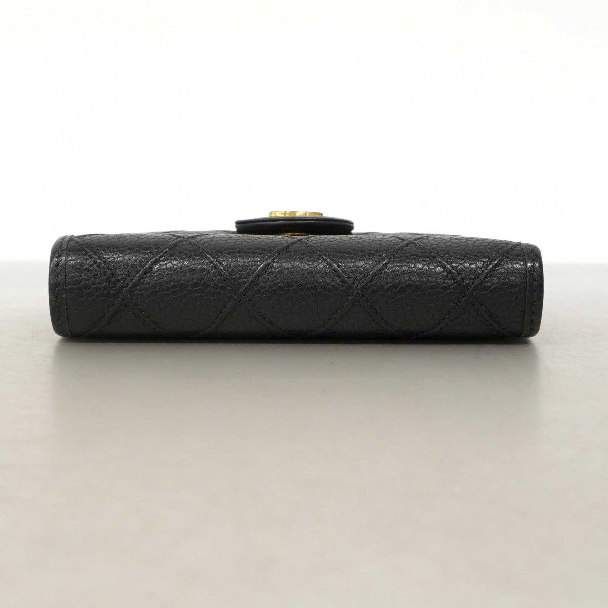 Chanel Wallet Bicolor Caviar Leather Black Gold