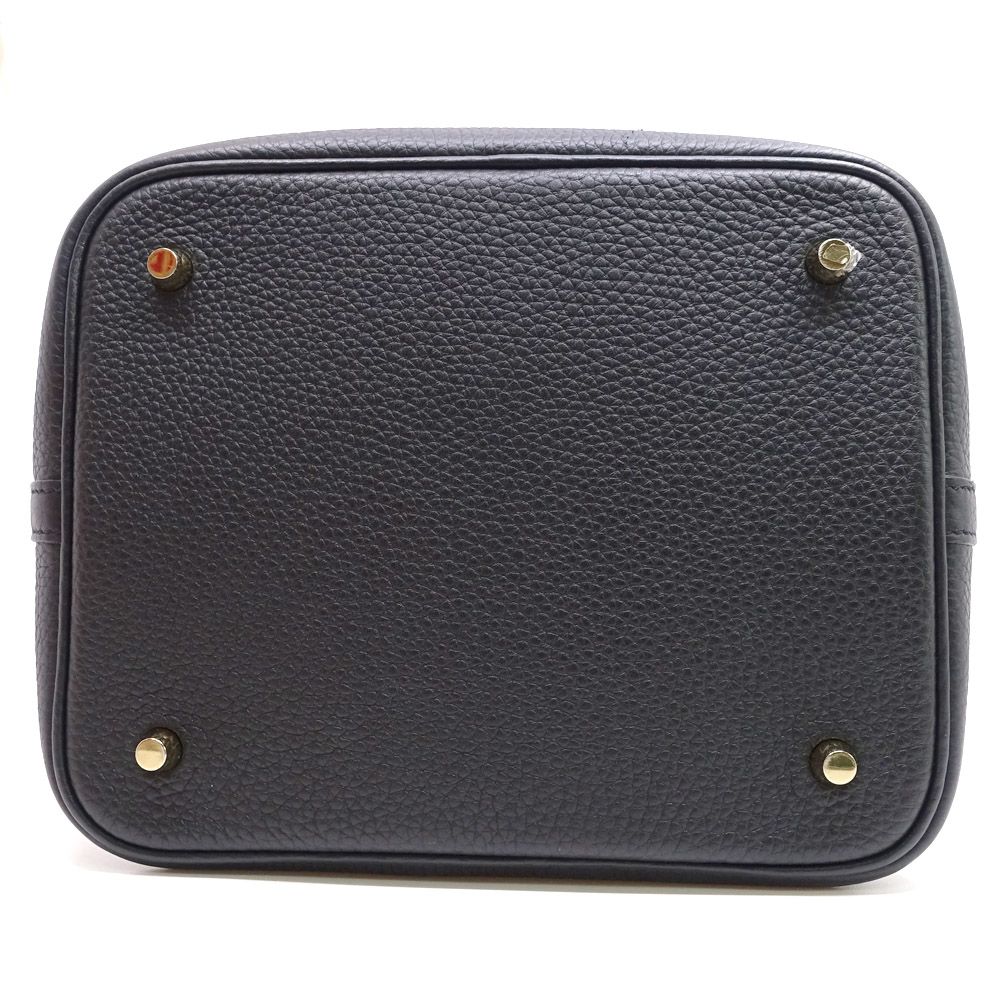 Hermes Picotin Lock MM Taurillon Clemence BK GD Handbag