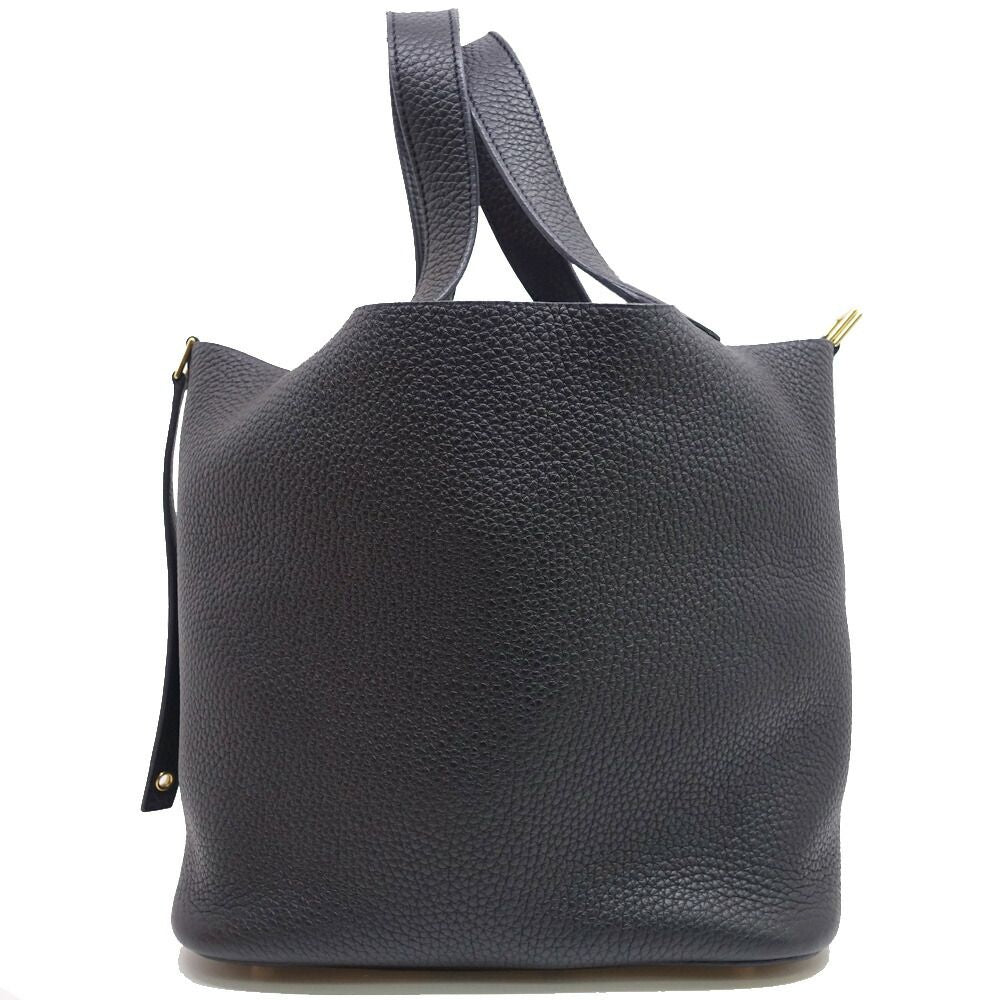 Hermes Picotin Lock MM Taurillon Clemence BK GD Handbag