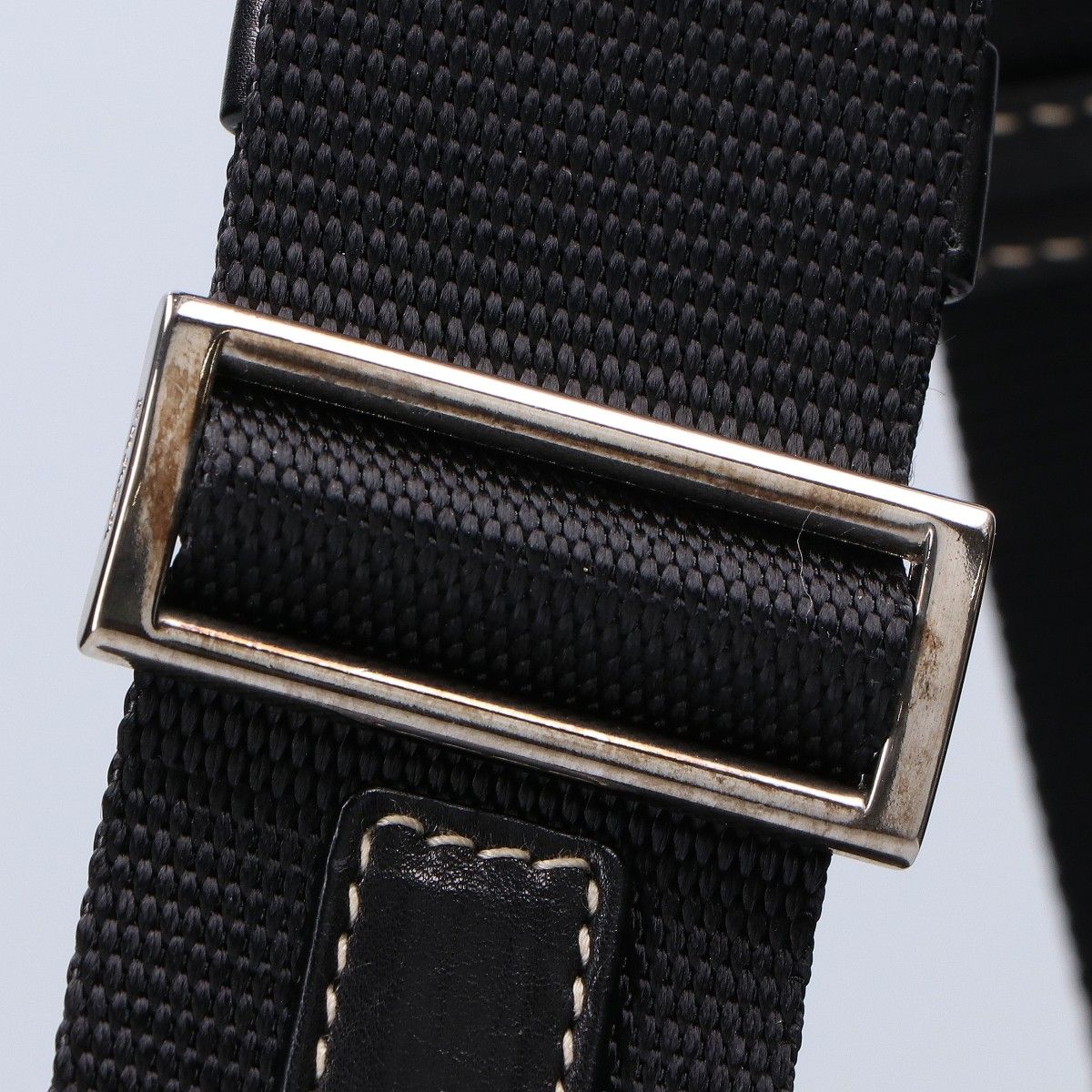 Prada Calfskin Triangle Plate Belt Flap All Leather