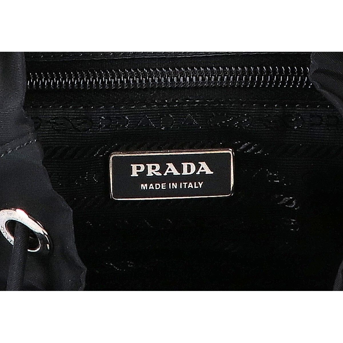Prada Tessuto Nylon Leather Triangle Plate Backpack