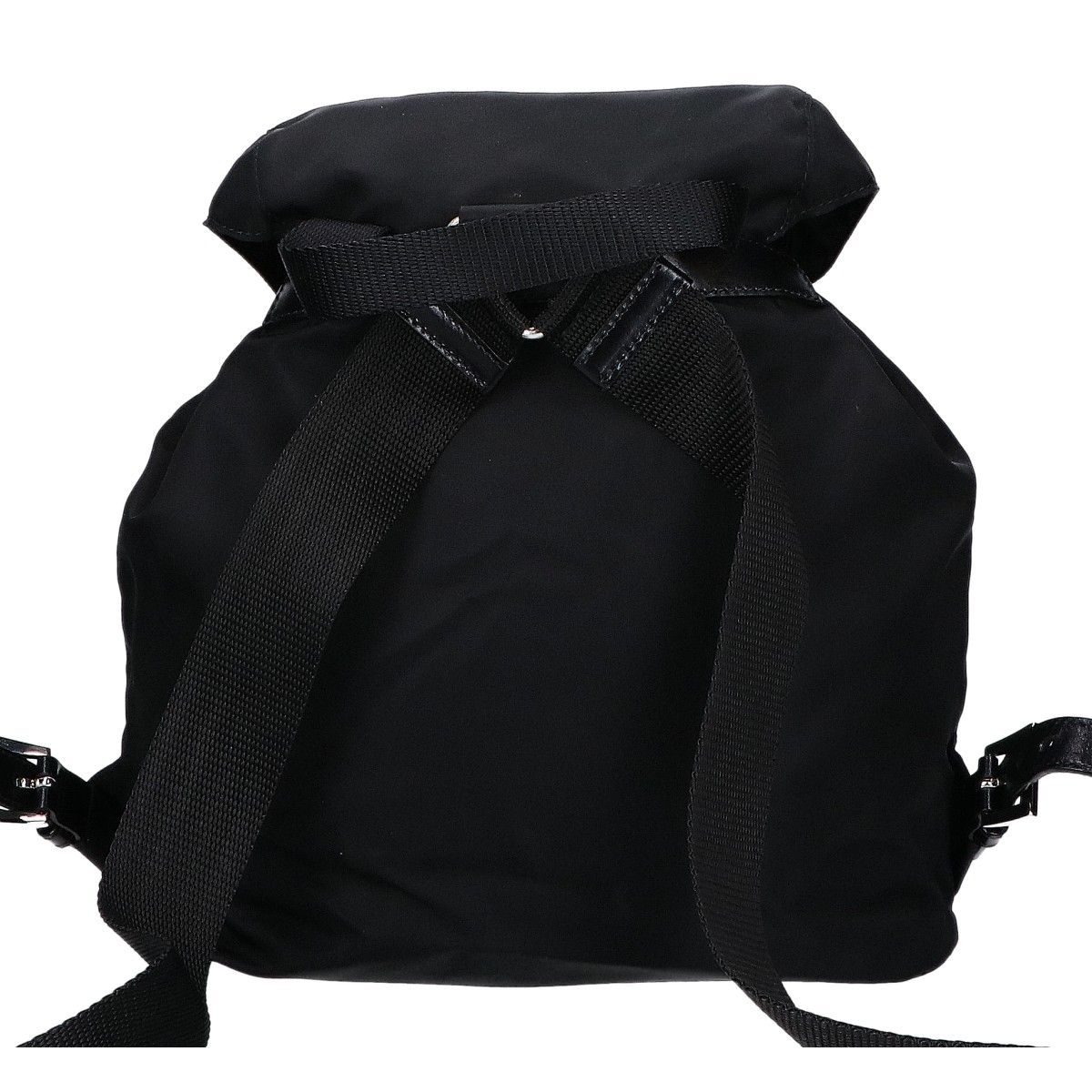 Prada Tessuto Nylon Leather Triangle Plate Backpack