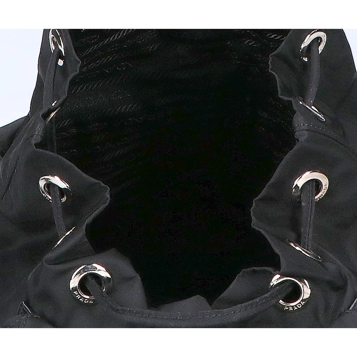 Prada Tessuto Nylon Leather Triangle Plate Backpack