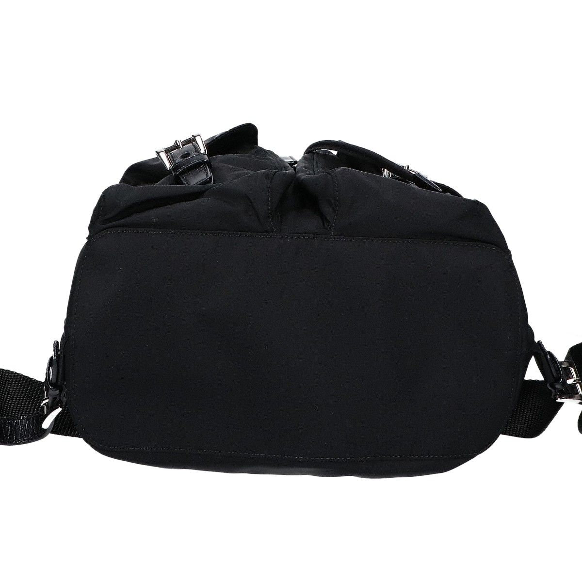 Prada Tessuto Nylon Leather Triangle Plate Backpack