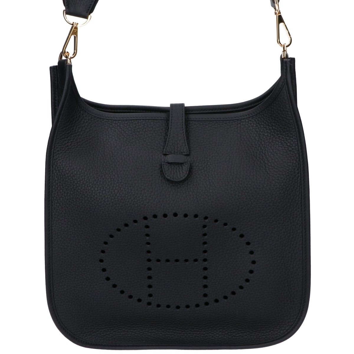 Hermes Taurillon Clemence Gold Evelyne III Trois 29 PM Shoulder Bag