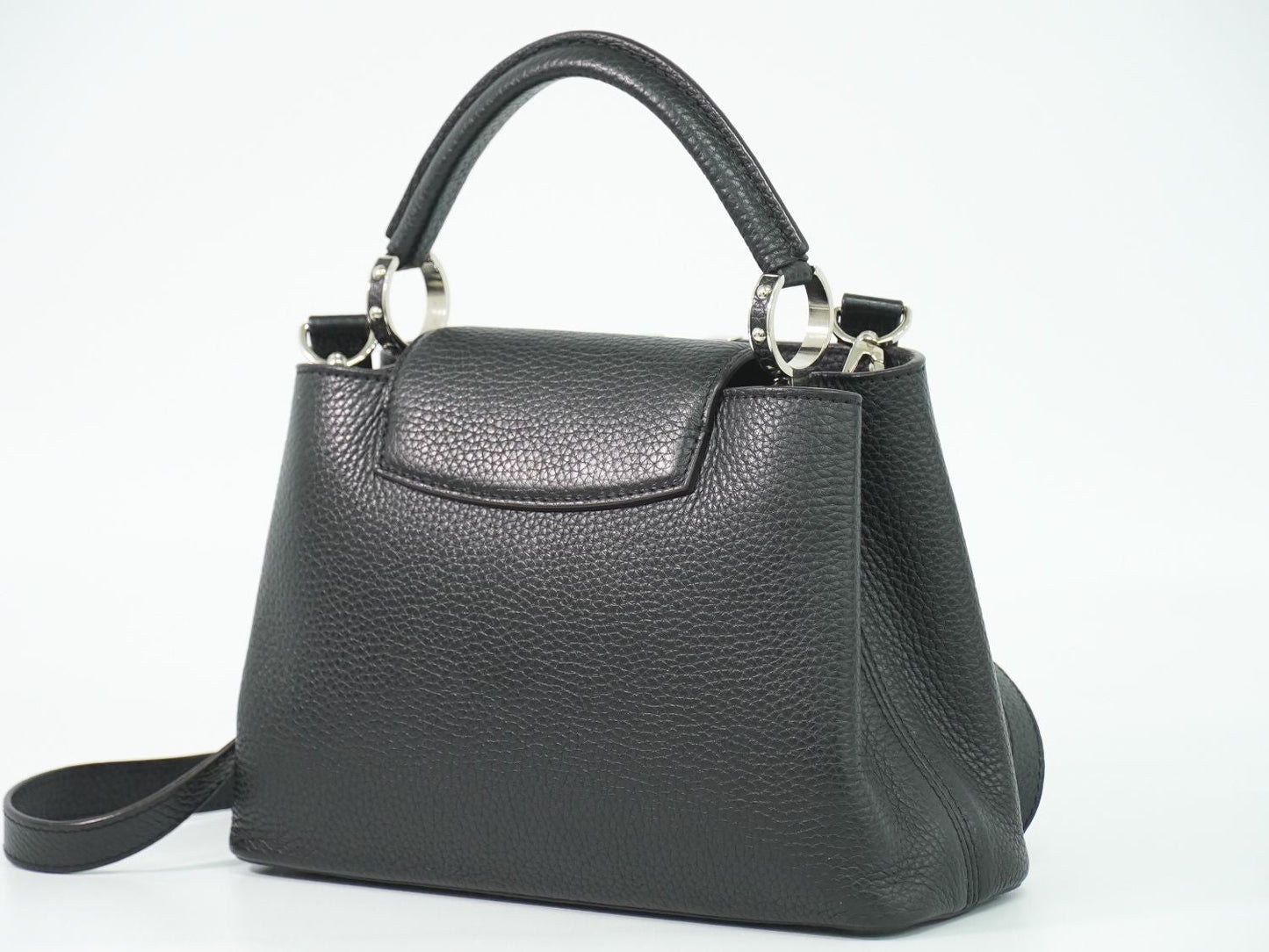 Louis Vuitton LV Capucines BB Taurillon Leather 2-Way Shoulder Bag Noir
