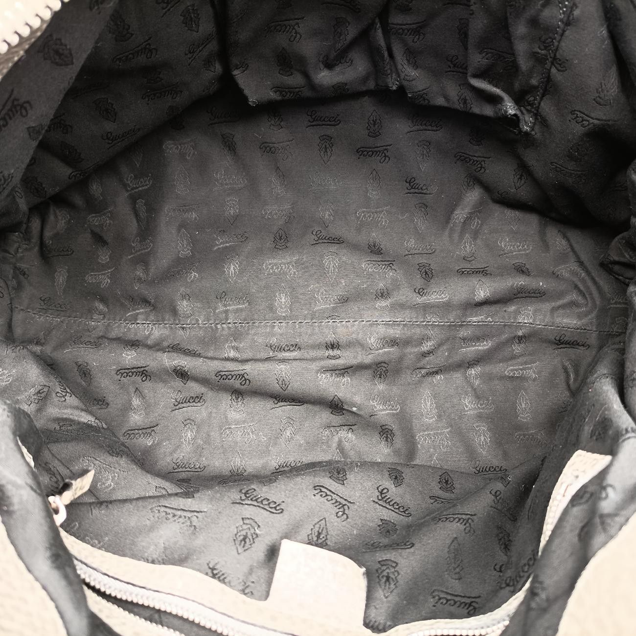 Gucci Bamboo Bar Gray Leather Handbag