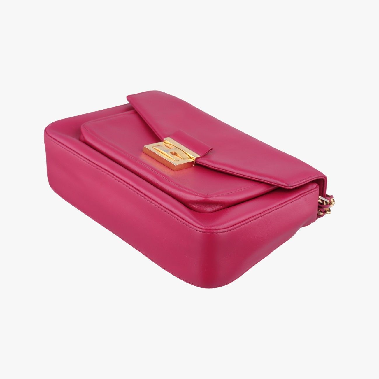 Fendi Be Baguette Rose Red Leather Messenger Bag