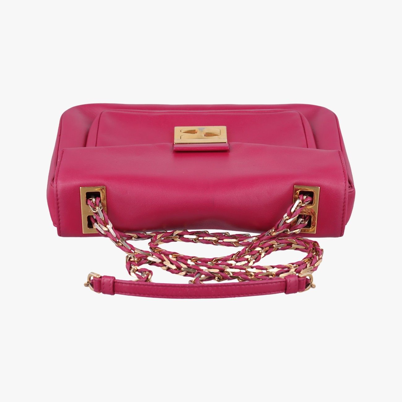Fendi Be Baguette Rose Red Leather Messenger Bag