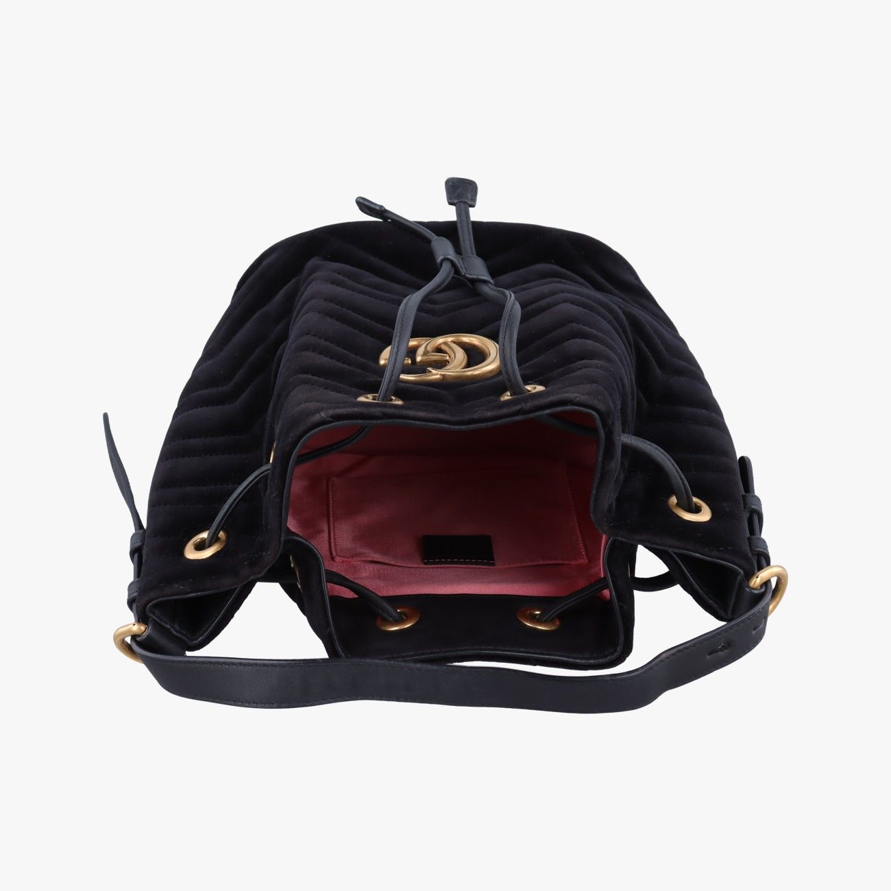 Gucci GG Marmont Black Velour Messenger Bag