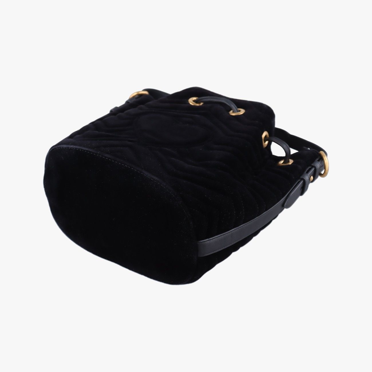 Gucci GG Marmont Black Velour Messenger Bag
