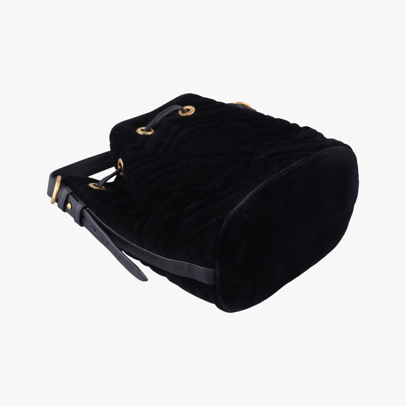 Gucci GG Marmont Black Velour Messenger Bag