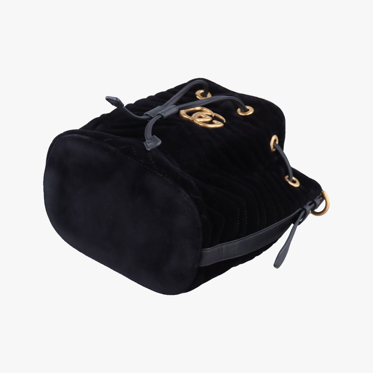 Gucci GG Marmont Black Velour Messenger Bag
