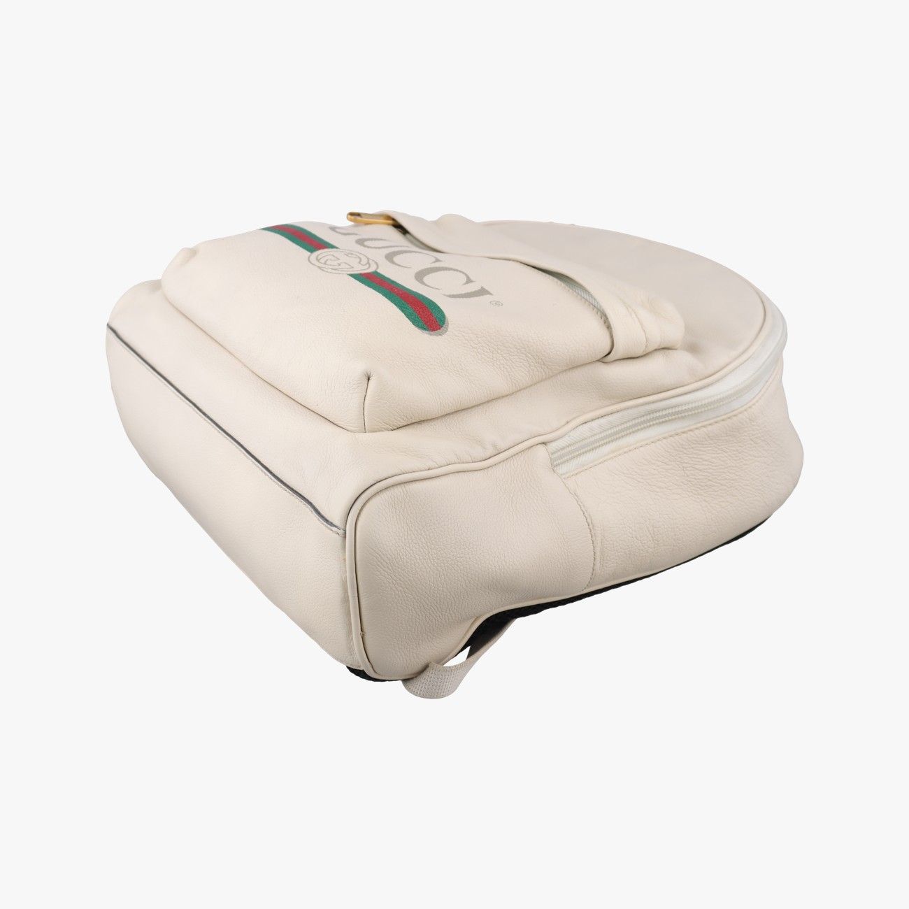 Gucci Print White Leather Backpack