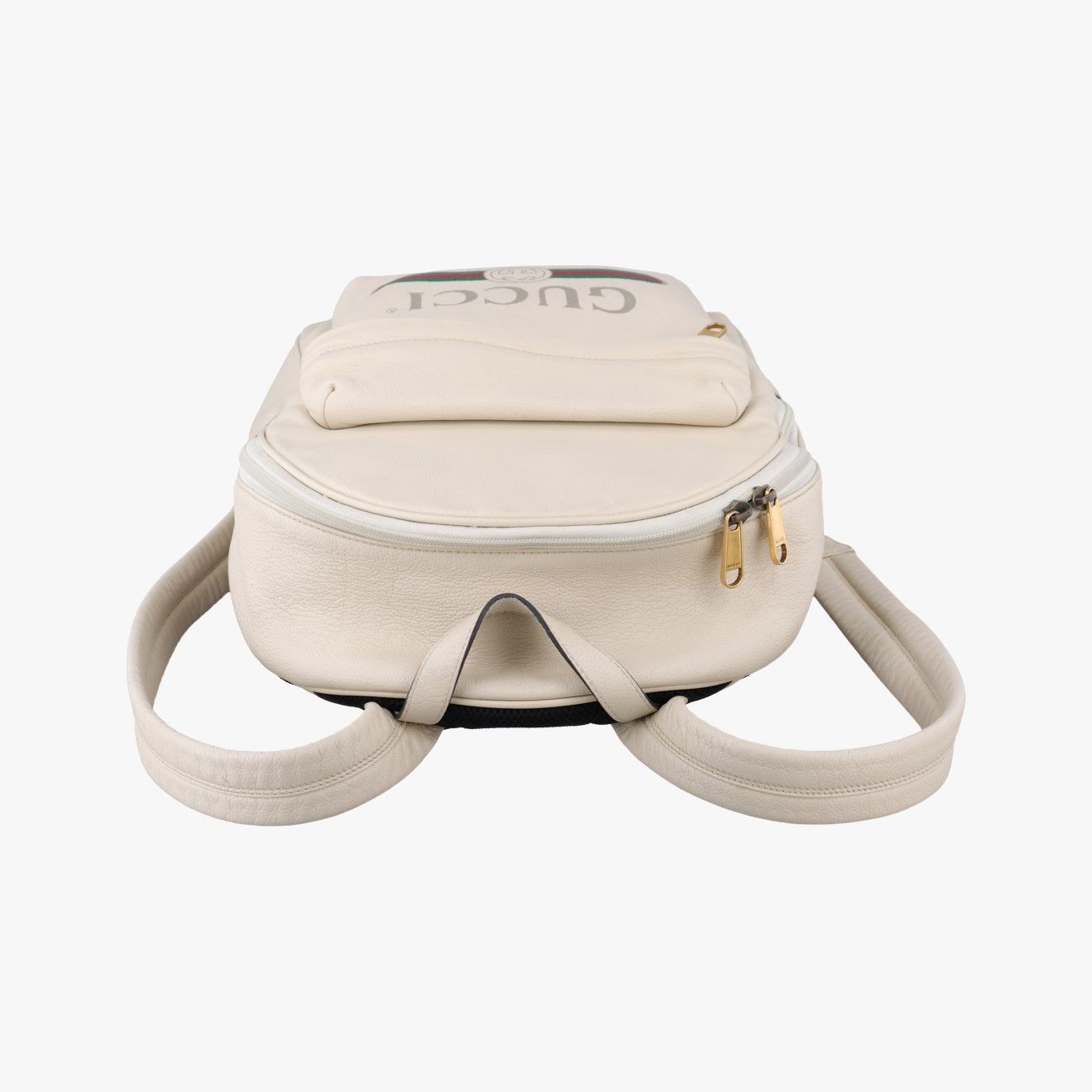 Gucci Print White Leather Backpack