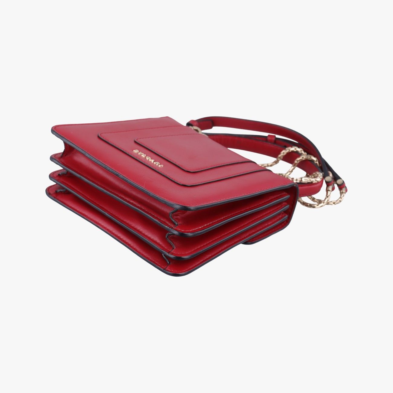 Bvlgari Serpenti Forever Red Leather Messenger Bag