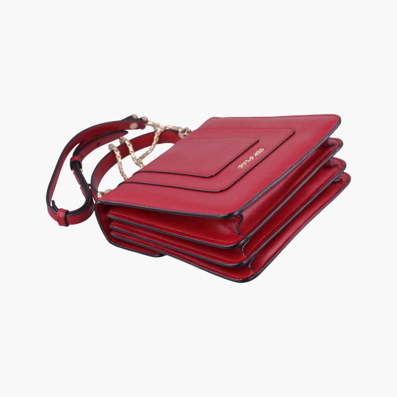 Bvlgari Serpenti Forever Red Leather Messenger Bag