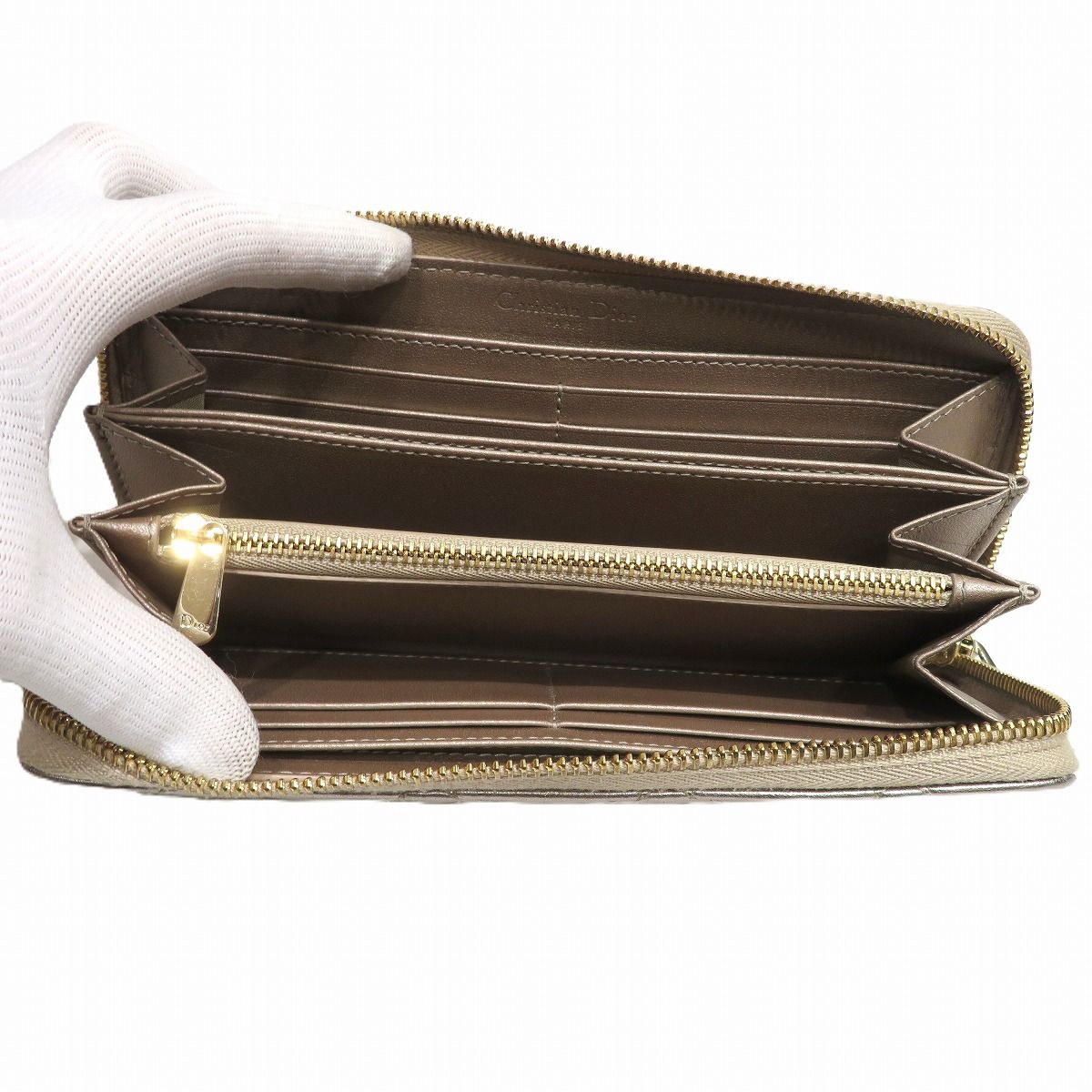 Dior Voyageur Cannage Wallet Leather