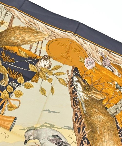 Hermes Bandana Scarf Navy