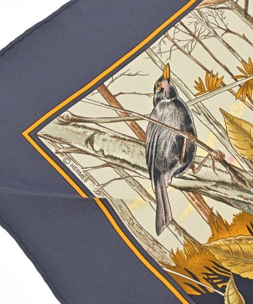 Hermes Bandana Scarf Navy