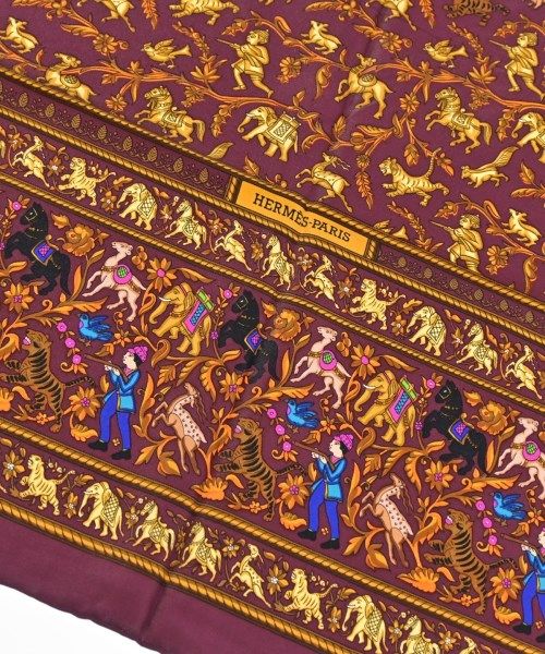 Hermes Bandana Scarf Purple