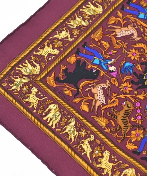Hermes Bandana Scarf Purple