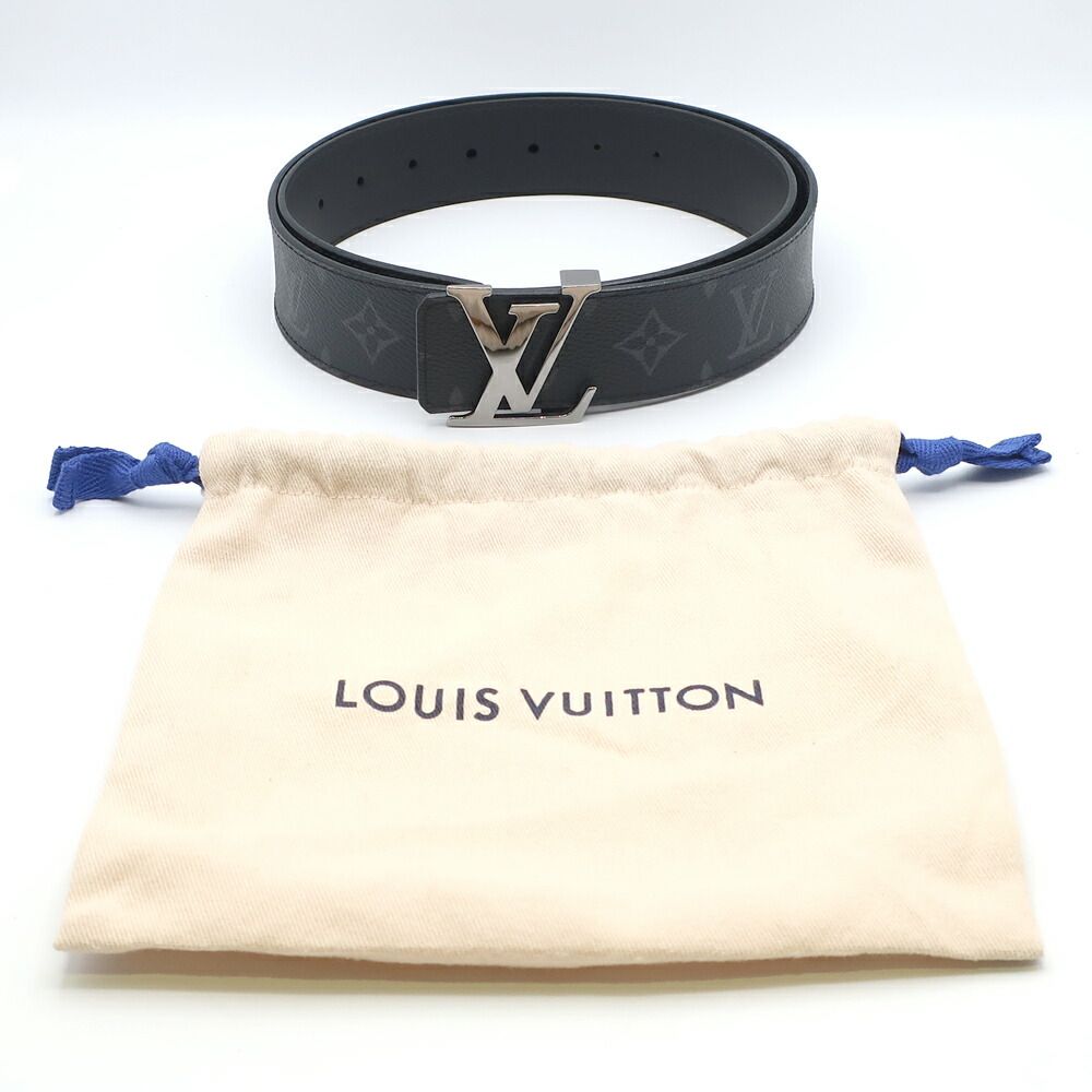 Louis Vuitton Tenture Ceinture Monogram Eclipse Black Belt Calf Leather