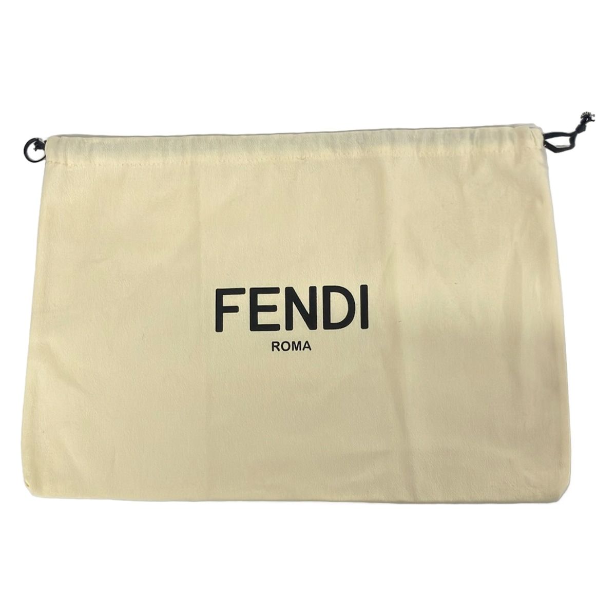 Fendi Shoulder Strap Black Logo Leather