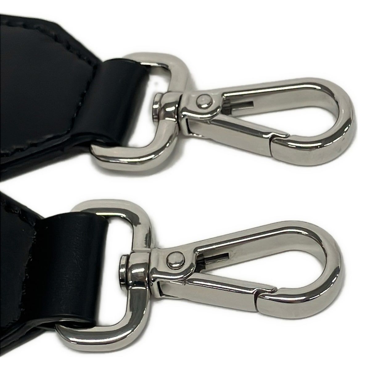 Fendi Shoulder Strap Black Logo Leather