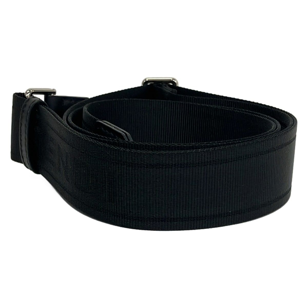 Fendi Shoulder Strap Black Logo Leather
