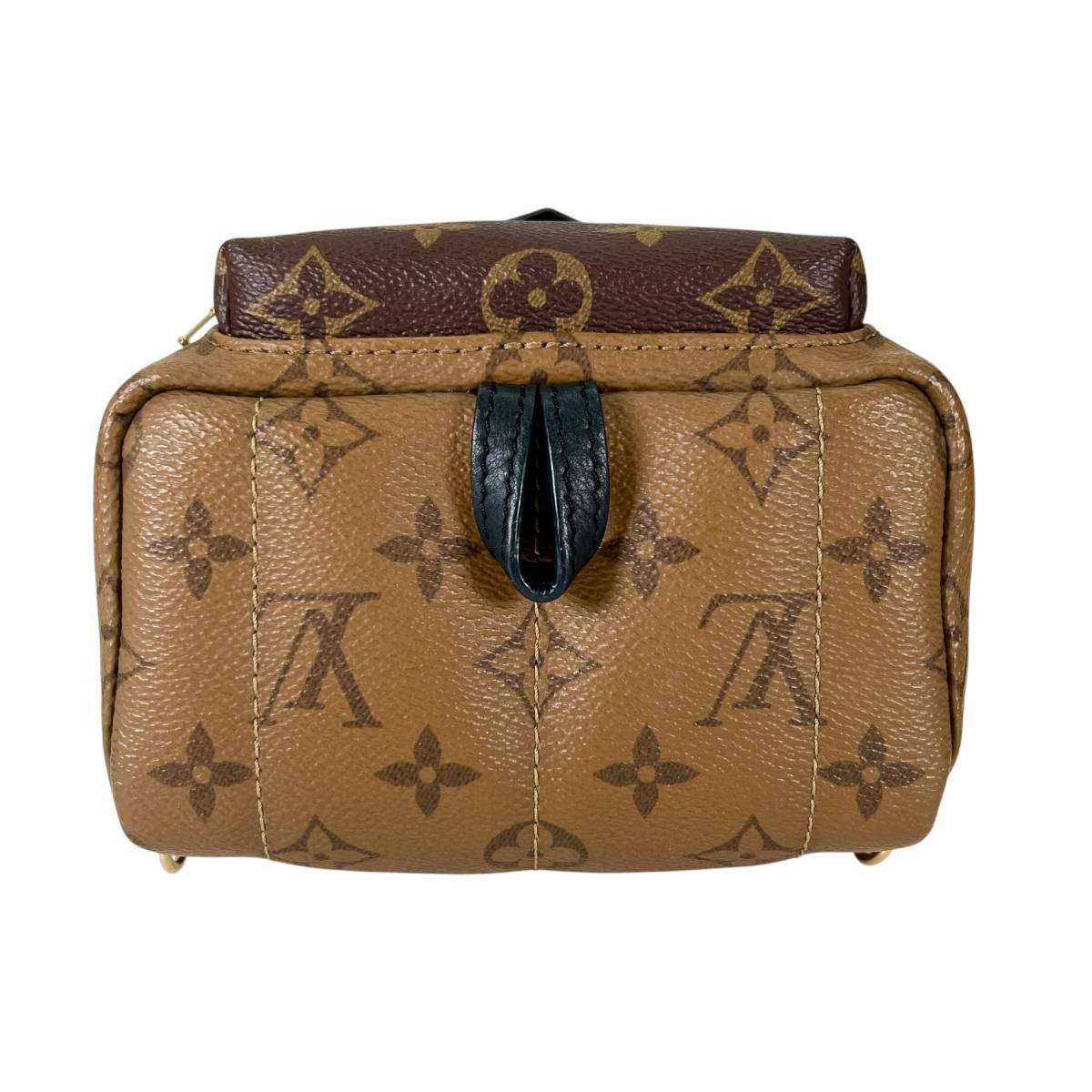 Louis Vuitton Monogram Reverse Mini Palm Springs Backpack Brown